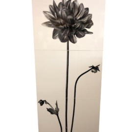 Dahlia Trilogy #2, Triptych by Roy Barloga. Original Price: $1,775