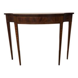 Traditional Wellington Mahogany Demi-Lune Hall Console Table, Original Price: $1,990.00