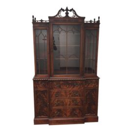 Antique Mahogany Breakfront Cabinet
