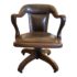 Vintage Oak & Leather Office Chair