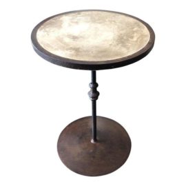 Custom Concrete & Iron Side Table. Original Price: $1,200