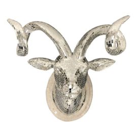 Modern Mosiac Mirrored Rams Head