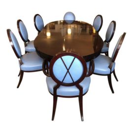 Baker Furniture Barbara Barry Oval Dining Table & Chairs. Original Price: $21,000.00