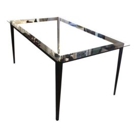 Room & Board Glass and Steel Dining Table
