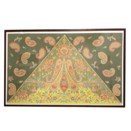Custom Framed Paisley Scarf