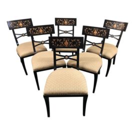 1960s Neoclassical Baker Furniture Dining Chairs - Set of 6