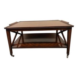1970s Tradtiional Flame Mahogany Coffee Table