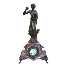 Antique French Marble & Bronze Clock