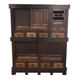 Antique Japanese 3 Piece Tansu Cabinet. Original Price: $3,900.00