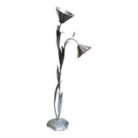 Floral Motif Metal Floor Lamp