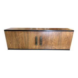 1950s Mid-Century Modern Mother of Pearl Inlaid Wooden Cupboard
