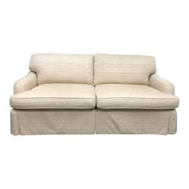 Traditional Custom Pearson Oyster Grey Upholstered Standard Sofa. Original Price: $6,773.00