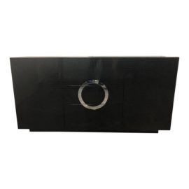 Hollywood Regency Armani Xavira Ebony Lacquer Modern Buffet