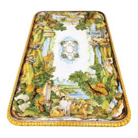 Hand Painted Majolica Earthenware Table Top Only