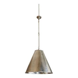 Contemporary Gumps Hammered Metal Light Cone Pendant. Original Price: $2,000