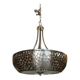 Pottery Barn Brushed Nickel Pendant. Original Price: $1,800