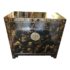 Vintage Black & Gold Lacquered Asian Cabinet