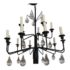 Holm Sorenson Iron & Glass Drop Chandelier