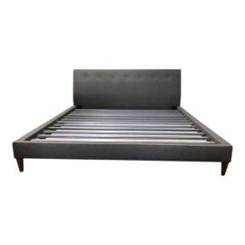 Room & Board Button Tufted Platform King Bed. Original Price: $2,500