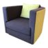 Custom Upholstered Swivel Arm Chair   From Enid Ford Atelier