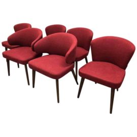 Minotti Set of Six Aston Dining Chairs. Original Price: $17,782