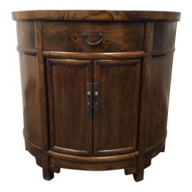 Late 18th Century Walnut Demi Lune Console. Original Price: $3,000