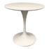 Mid-Century Style White Aluminum Tulip Side Table