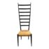 Mid-Century Italian Wood Ladder and Rushed Seat Chair
