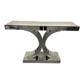Venetian Style Mirrored Double C Console Table