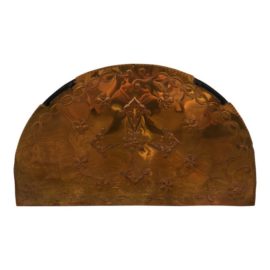 Contemporary Copper Arch Hammered Fireplace Screen