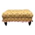 Traditional Tracy Portor Yellow Tufted Fabric Ottoman