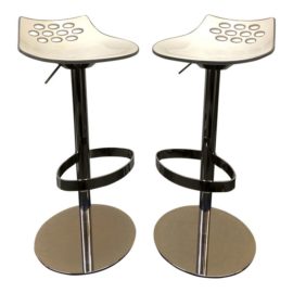 Contemporary Calligaris Jam Barstools - a Pair. Original Price: $1,100