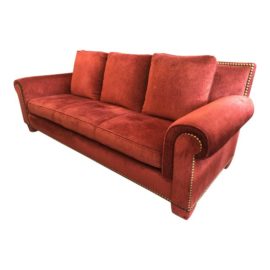 Traditional Randolph & Hein for Marco Fine Furniture Custom Red Sofa