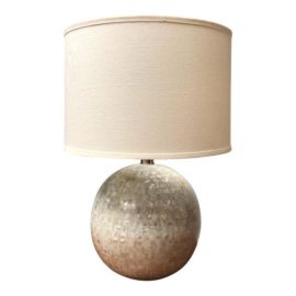 Pottery Barn Jolie Mother-Of-Pearl Round Lamp Base