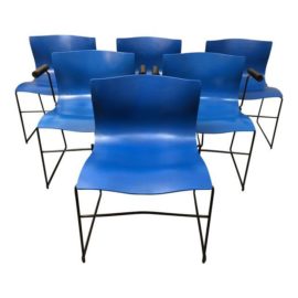 Vignelli Designs for Knoll Handkerchief Dining Chairs - Set of 6. Original Price: $4,000