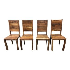 HD Buttercup Primitive Wood Dining Chairs - Set of 4