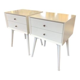 Mid-Century Modern West Elm  Nightstands - a Pair
