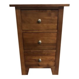 Contemporary Cherry Wood 3-Drawer Side Table
