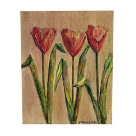 Original Artwork Gayle Rappaport -Weiland- Threesome Tulips