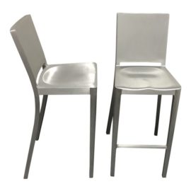 Pair of Design Within Reach Philippe Starck Hudson Barstools for Emeco. Original Price: $2,350.00