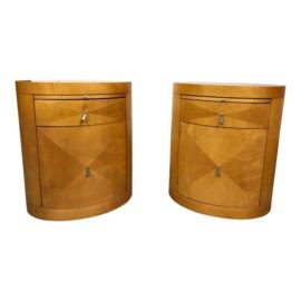 Pair of Michael Vanderbyl Archetype Collection Oval Side Tables for Baker Furniture Co.