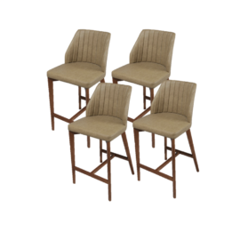 Set of Four New Pacific Direct Tory Barstools. Original Price: $1,440.00