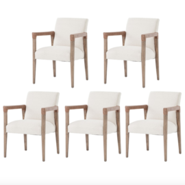 Four Hands Abbott Reuben Dining Chairs - set of 6. Original Price: $2,925.00