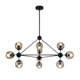 10-Light Black Sputnik Chandelier