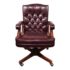 1980s English Traditional Oxblood Tufted Executive Chair