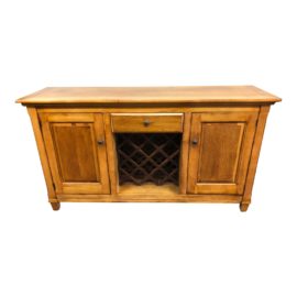 Romweber Americana Oak Credenza With Wine Rack. Original Price: $2,200.00
