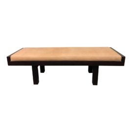 Custom Modern Coach Leather Top Bench. Original Price: $1,100.00