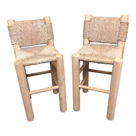 Kreiss Rush Wrapped Bar Height Stools - a Pair