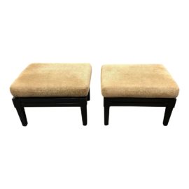 McGuire Ottomans by Orlando Diaz-Azcuy - A Pair