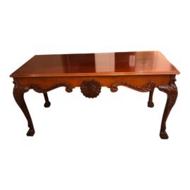 Baker Furniture Mahogany Baroque Console Table